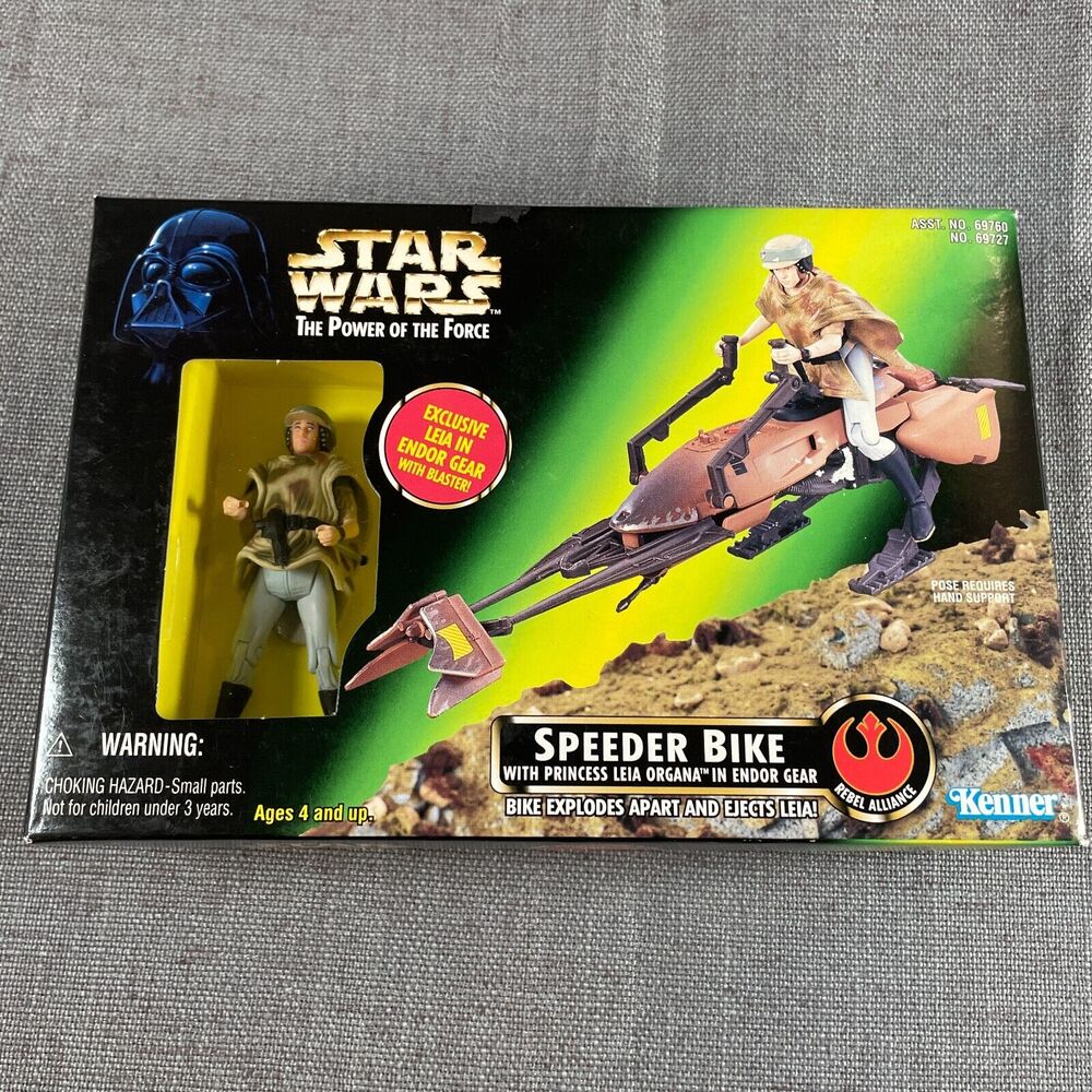 Star Wars Power of The Force Speeder Bike w/Princess Leia Organa 1997 Hasbro